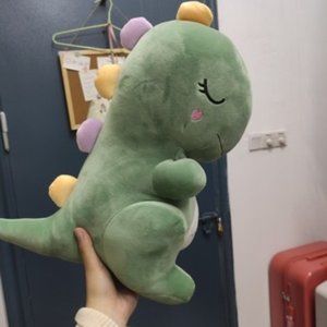 Green dinosaur plush toy doll